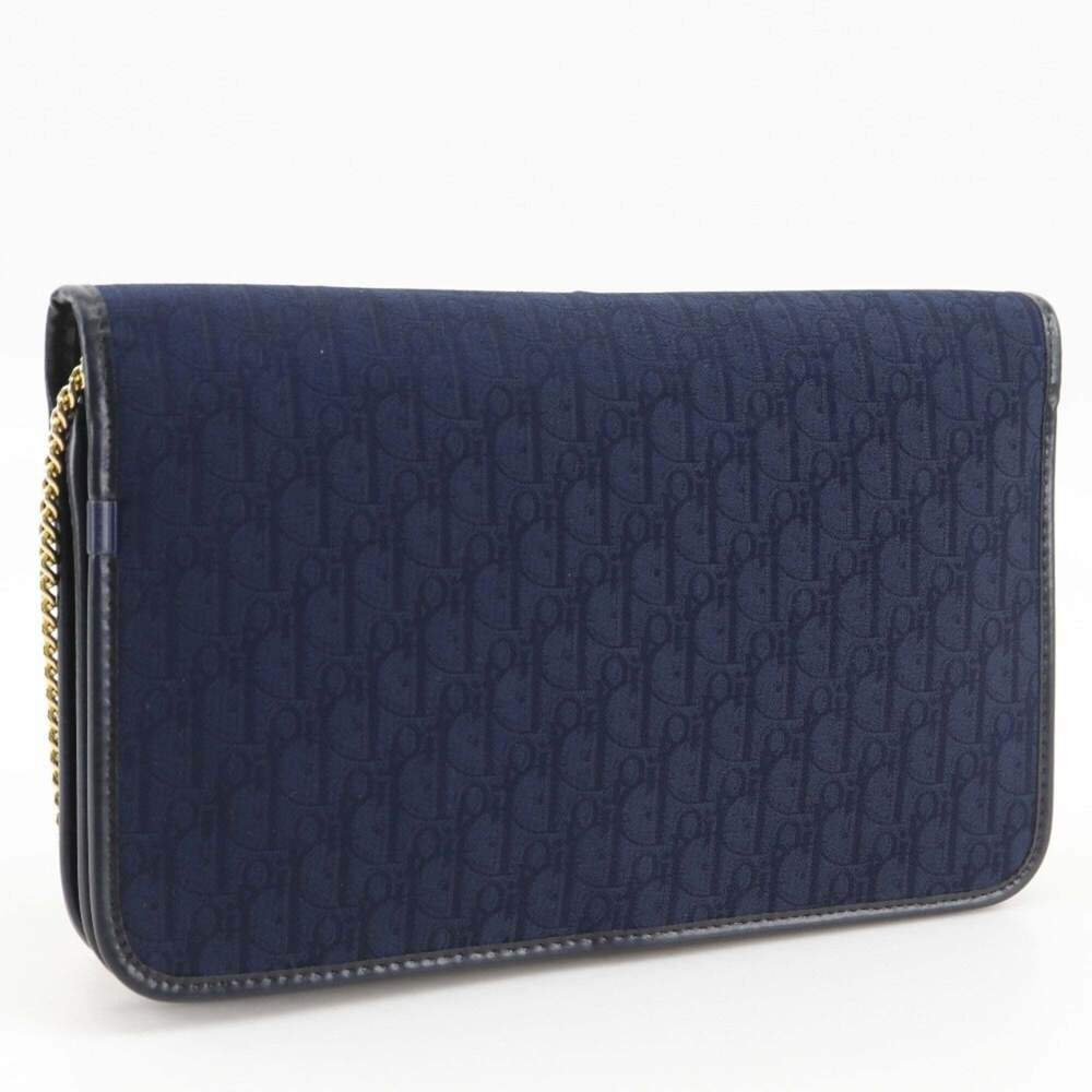 CHRISTIAN DIOR Vintage Blue Canvas Shoulder Bag - Picture 3 of 16